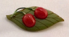 BP217 green bakelite leaf with cherries